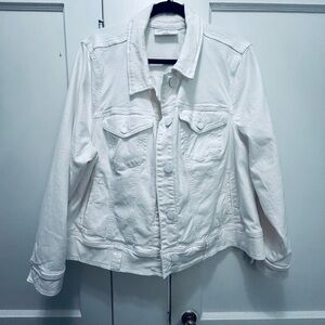 Lane Bryant white Jean Jacket